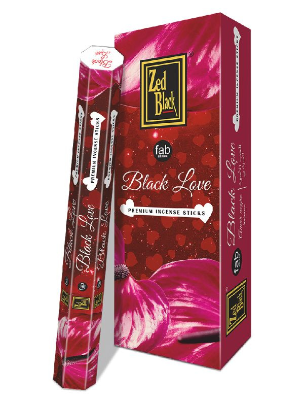 BLACK LOVE fab series Premium Incense Sticks, Zed Black (ЧЁРНАЯ ЛЮБОВЬ премиум благовония палочки, Зед #1