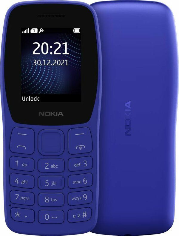Nokia Мобильный телефон Nokia 105 TA-1416 DS EAC, синий #1