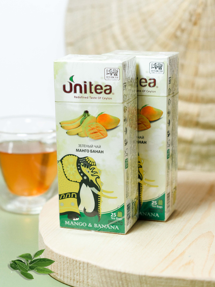 Чай зеленый UNITEA манго-банан 2 шт по 25 пак( 10/26 г) №6 #1