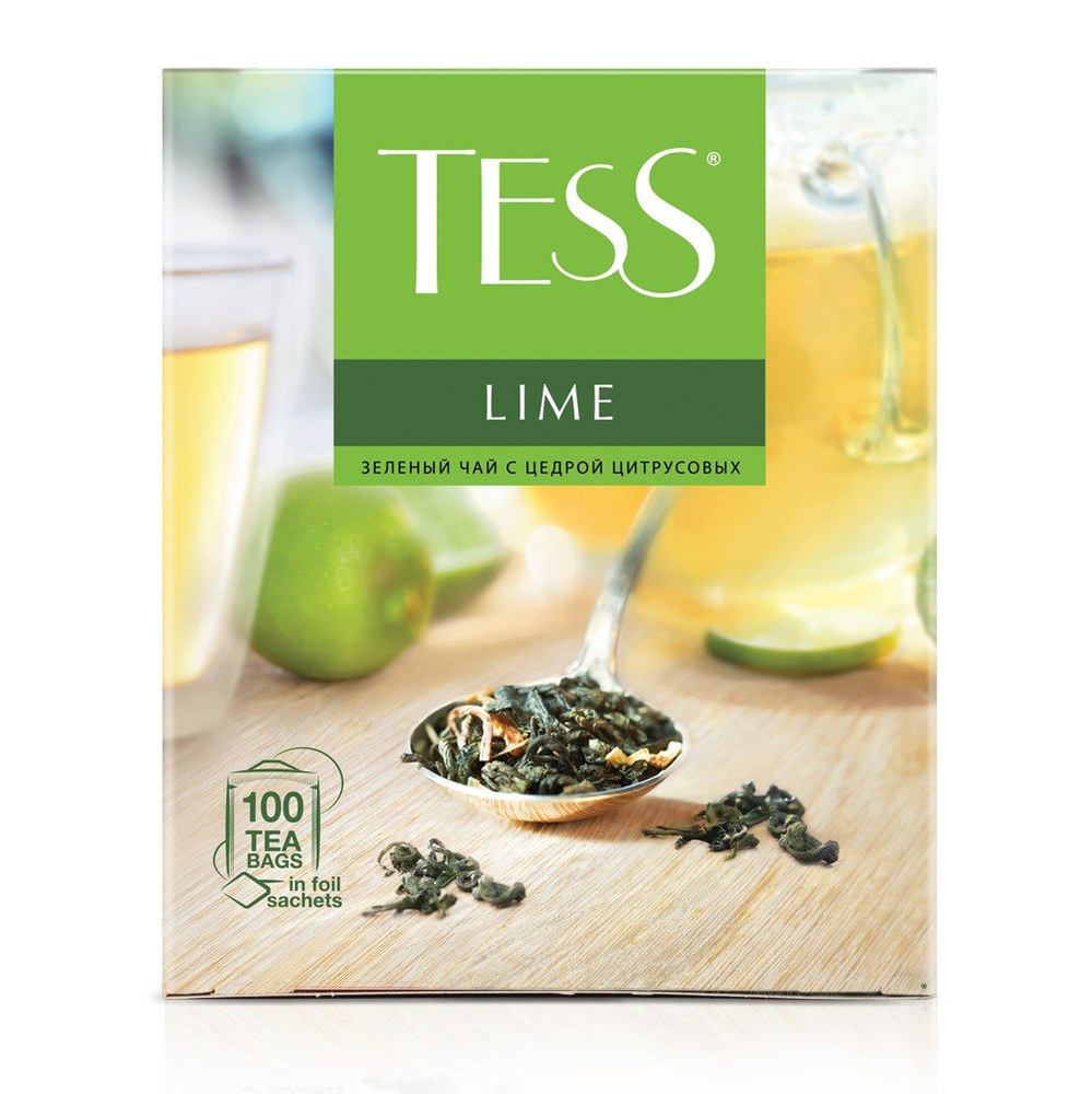 Чай Tess Lime зеленый с цедрой цитрусовых (1.5г х 100шт), 150г #1