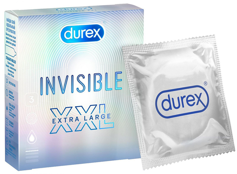 Презервативы Durex Invisible, XXL, №3 #1