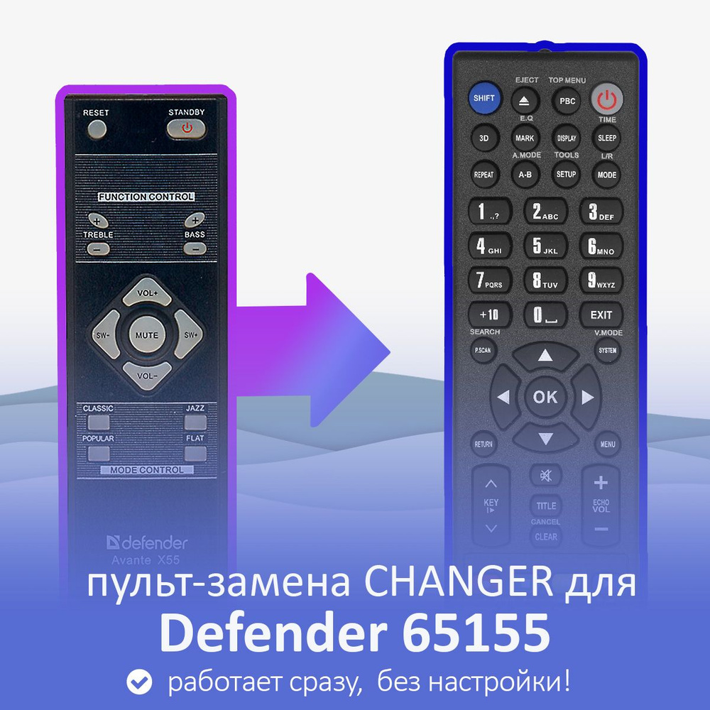 пульт-замена для Defender 65155 #1