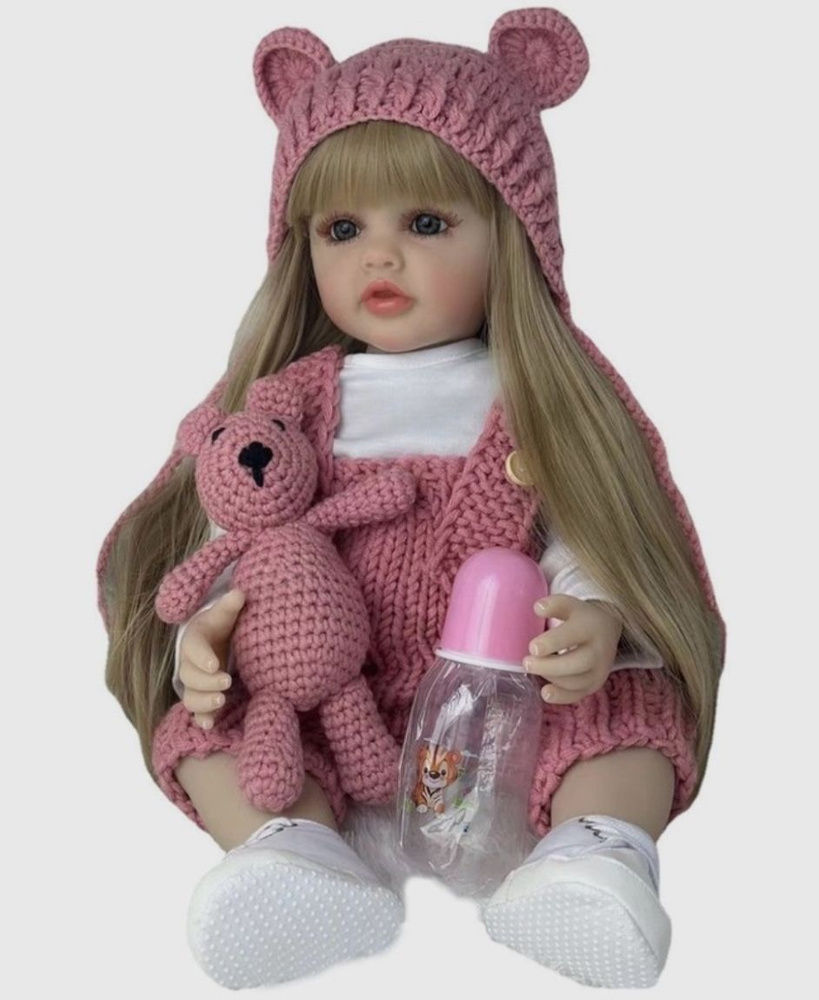 Кукла Реборн Мэрилин силиконовая Игрушка Пупс Подарок для девочки 55 см  #1