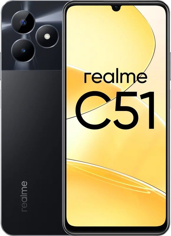 realme Смартфон C51 Ростест (EAC) 6/256 ГБ, черный #1