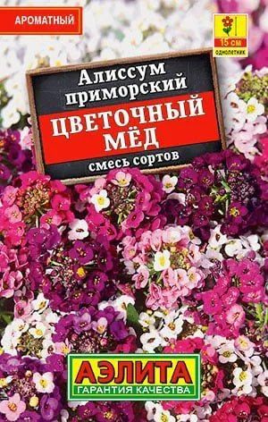 Семена Алиссум Цветочный мед, смесь сортов (0,03 г) - Агрофирма Аэлита  #1