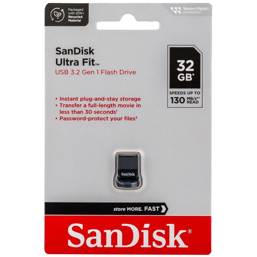 Флеш-накопитель (флэшка) SanDisk 32 ГБ Flash drive Flash Drive Ultra Fit USB 3.2  #1