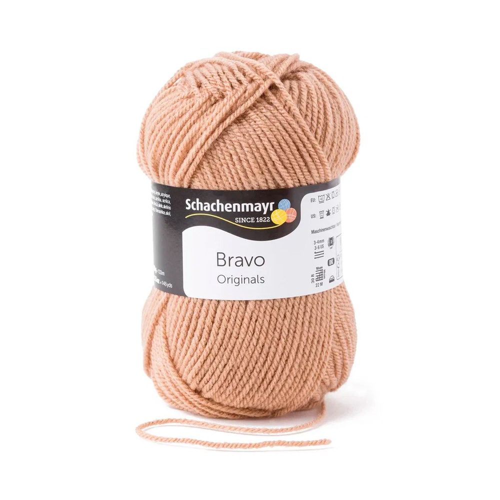 Bravo /Браво/ пряжа Schachenmayr Originals, 100% полиакрил, 50г/133м, арт. 9801211 цвет 08312, beige #1