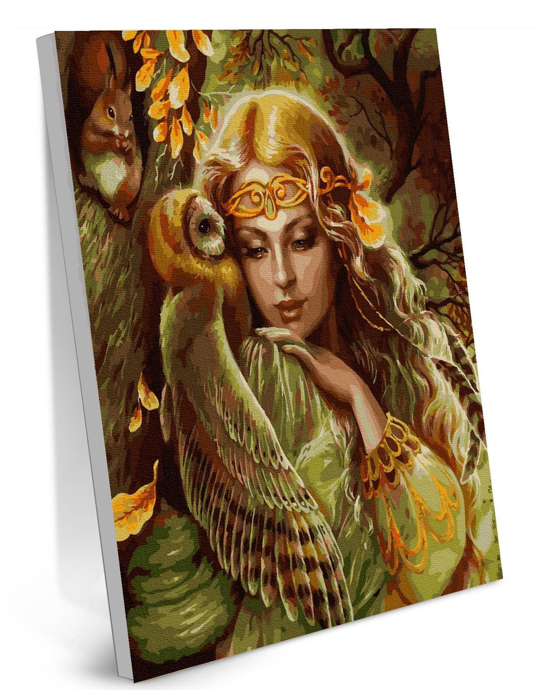 Картина по номерам на холсте 40x50 Славянская Богиня Ладана на подрамнике c оргалитом  #1