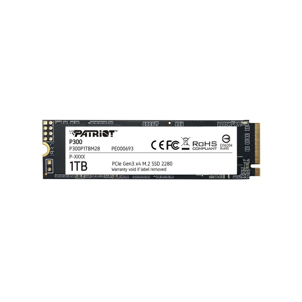 Patriot 1 ТБ Внутренний SSD-диск Твердотельный накопитель SSD Patriot P300 1TB M.2 NVMe PCIe 3.0x4 (Твердотельный #1