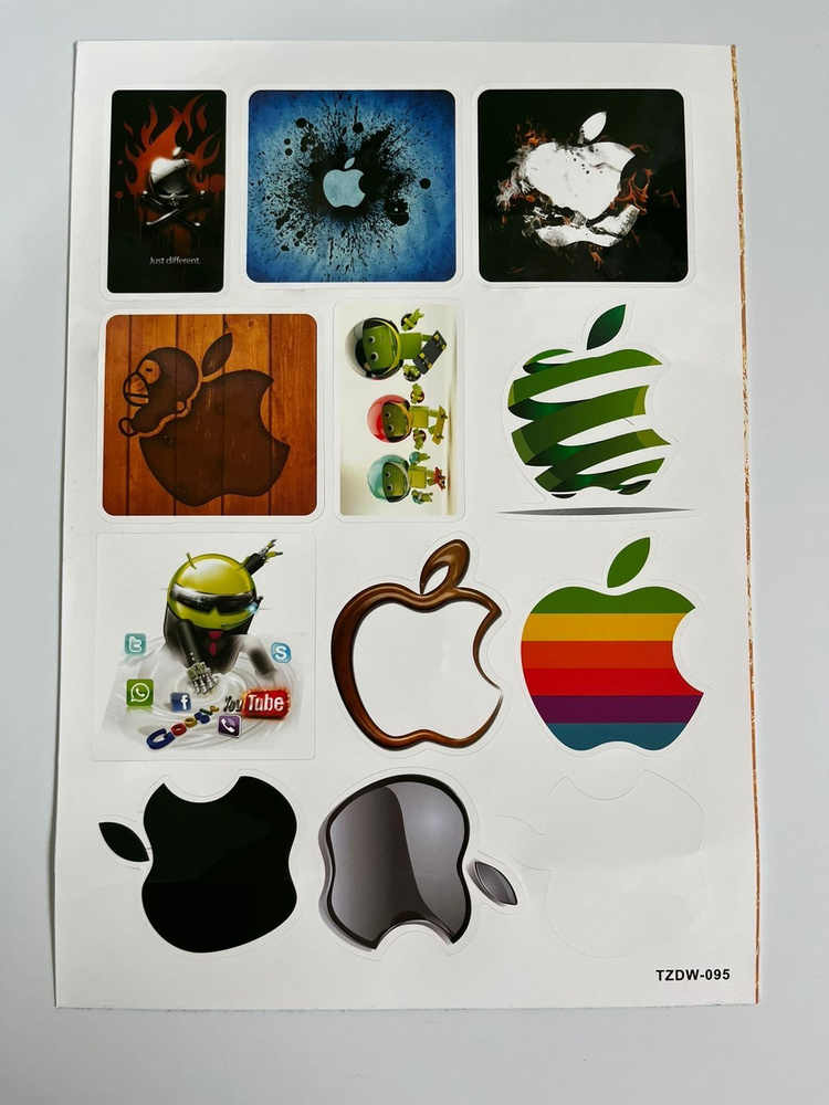 Наклейки: логотипы apple iphone MV22A4D095 (11 элементов)(21х30) #1