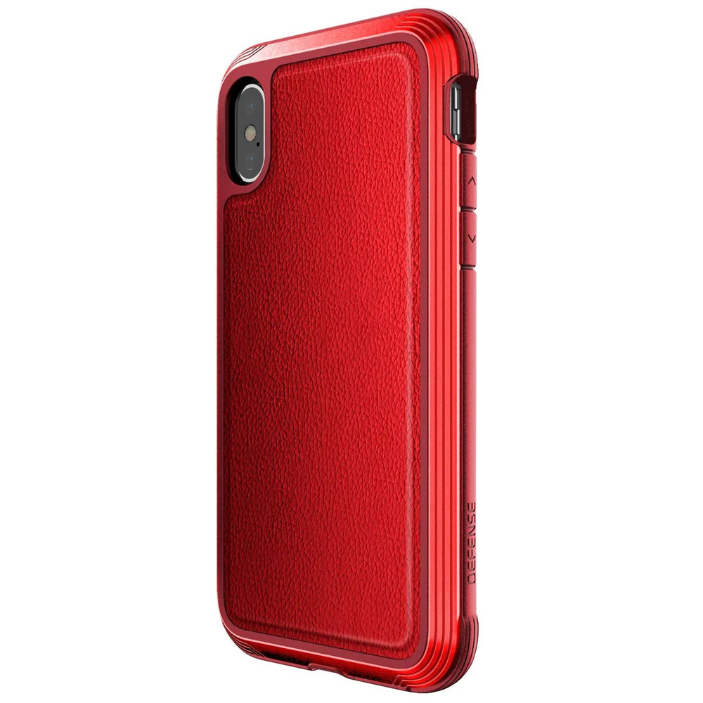 Чехол X-doria Defense Lux для Apple iPhone XS max Red Leather #1