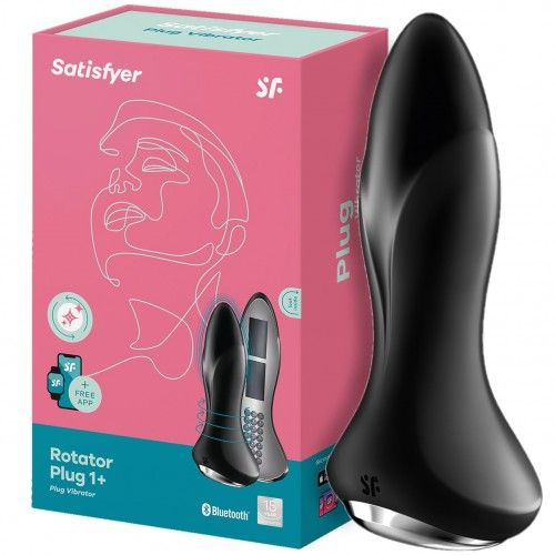 Анальный смарт-стимулятор с вибрацией и ротацией Satisfyer Rotator Plug 1+ черный  #1