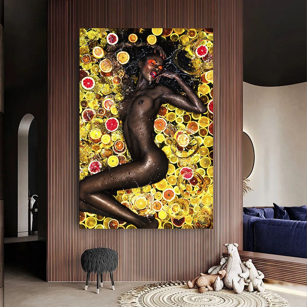 Картина африканская женщина, картина 18+ девушка, голая девушка, 30х40  #1
