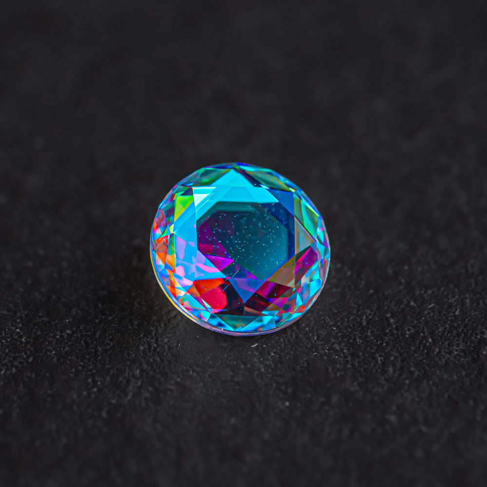 камень мистик кварц круг 12 мм #1