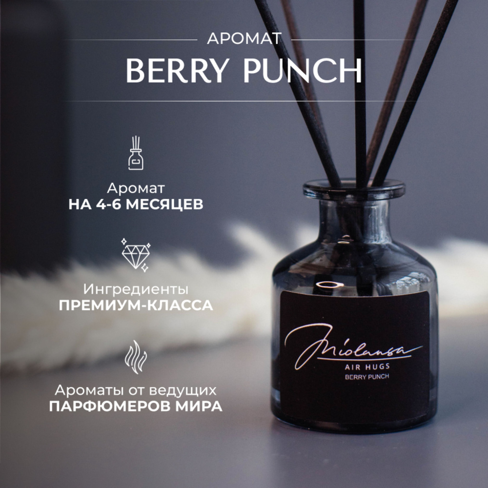 Ароматический диффузор для дома MIOLANSA Ягодный пунш (Berry punch), 50 мл  #1