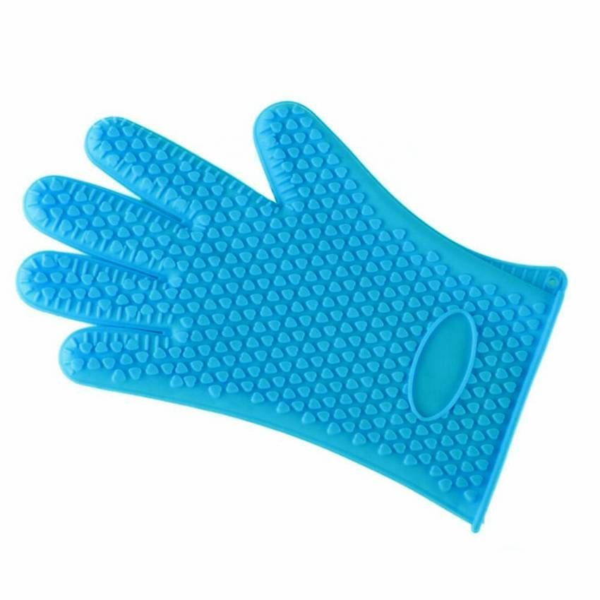 Перчатка - прихватка силиконовая, светло-синий #1