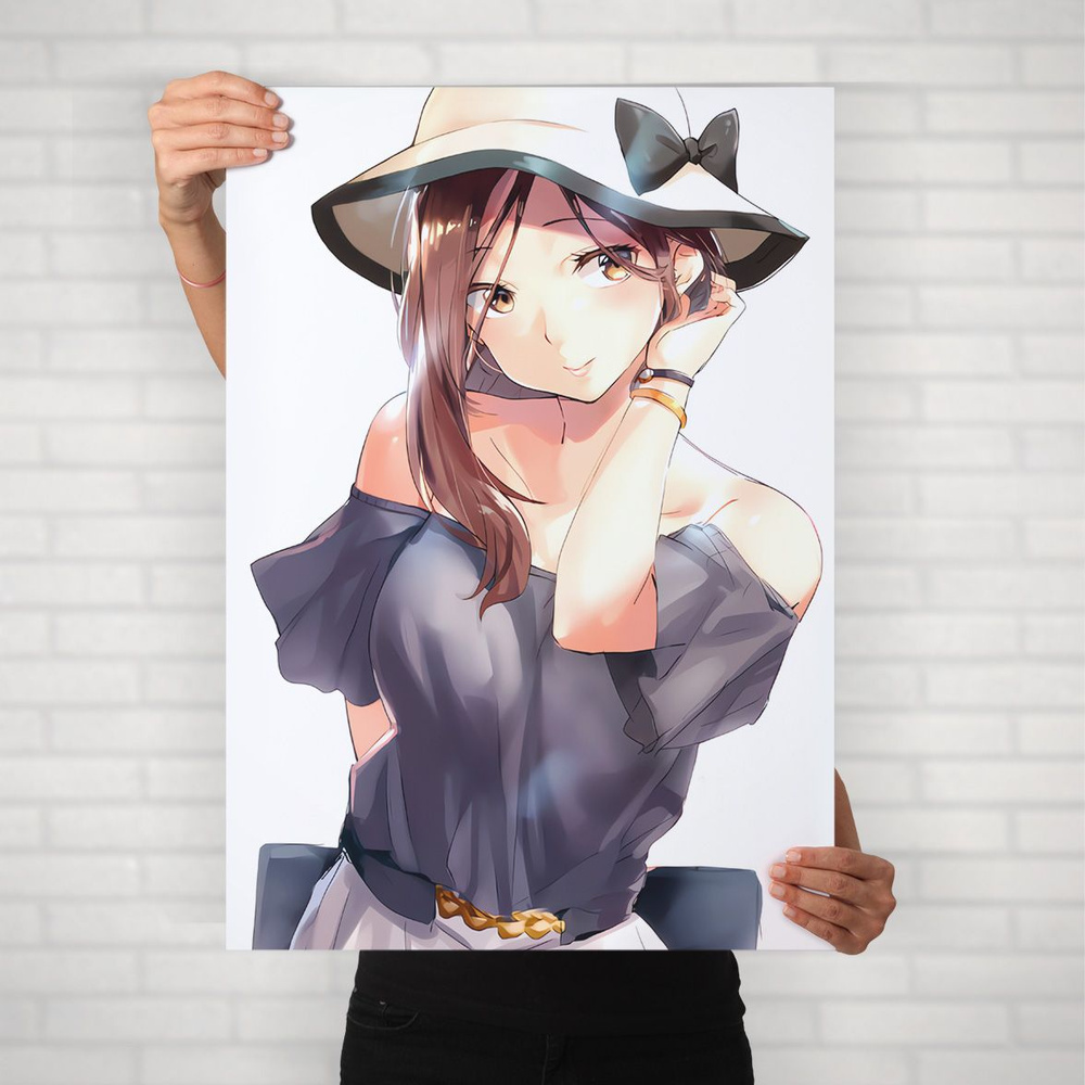 Плакат на стену для интерьера Макото Синкай (Твое имя - Мики Окудера) - Постер по аниме формата А1 (60x84 #1