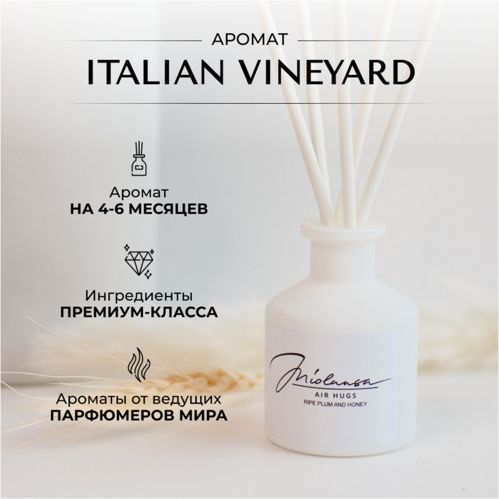 Ароматический диффузор для дома MIOLANSA Итальянский виноградник (Italian vineyard), 50 мл  #1