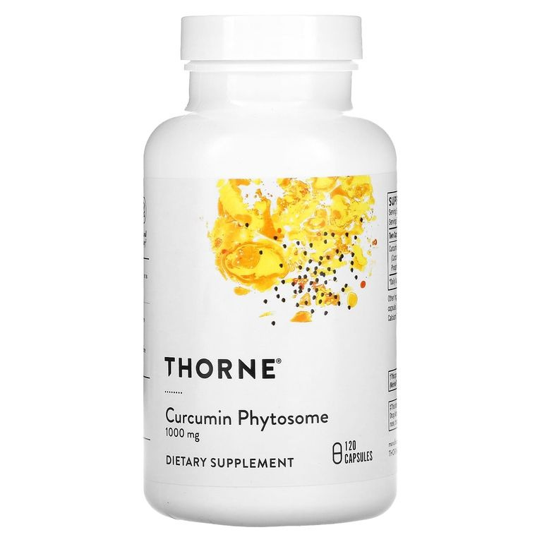 Thorne, фитосомы куркумина, Curcumin Phytosome, 1000 мг, 120 капсул #1