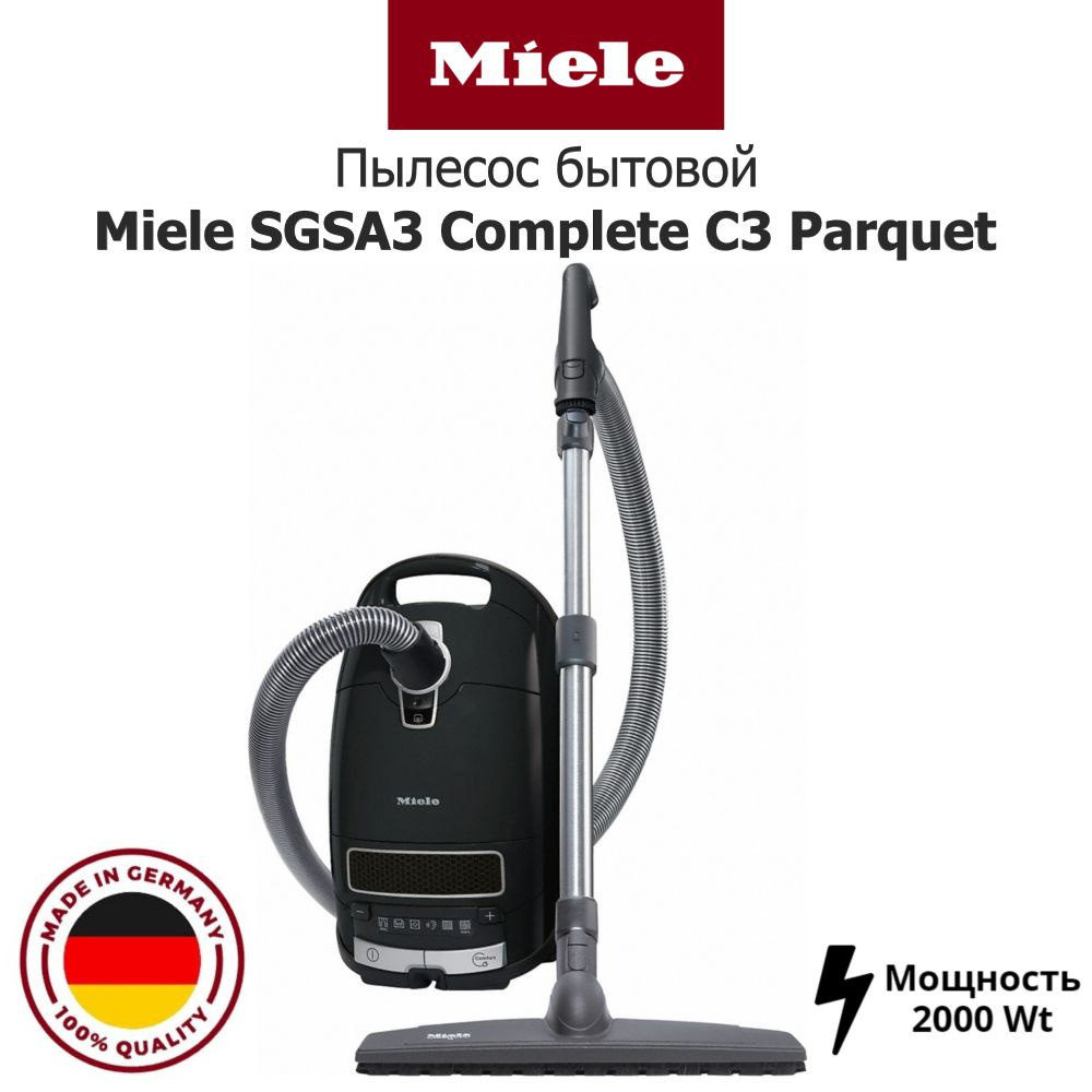 Бытовой пылесос Miele SGSA3 Complete C3 Parquet, черный обсидиан #1