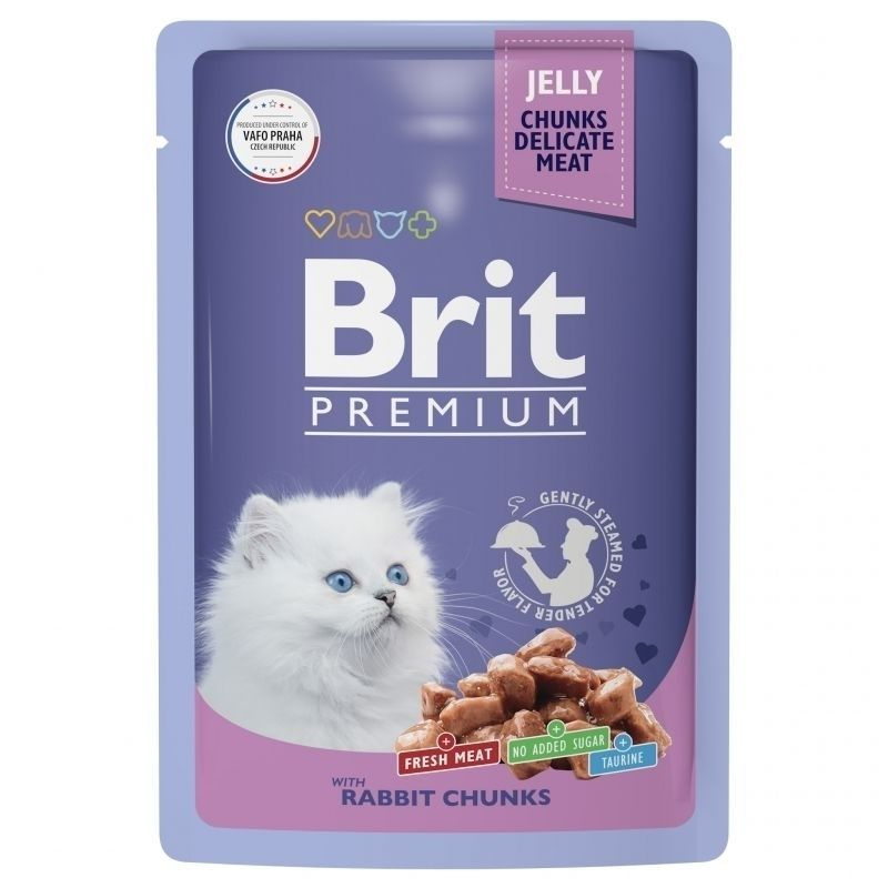 Brit: Premium, Пауч для котят, Кролик в желе, 85 гр. #1