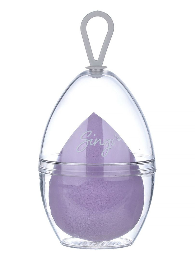 Singi Спонж косметический для макияжа лица яйцо фиолетовый PURPLE, в упаковке 6см  #1