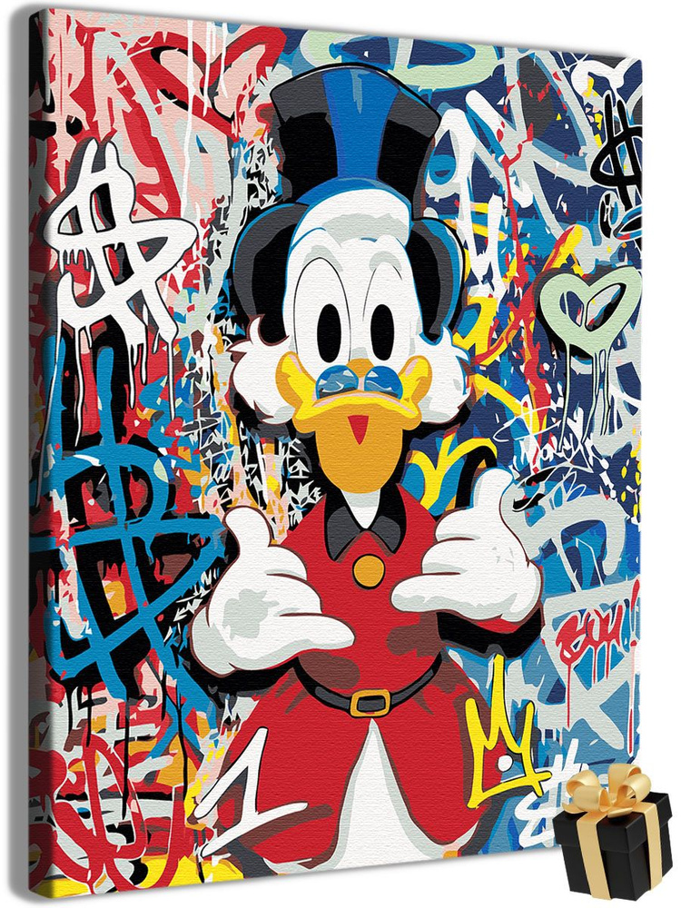 Картина по номерам Скрудж Макдак / Scrooge McDuck холст на подрамнике  #1