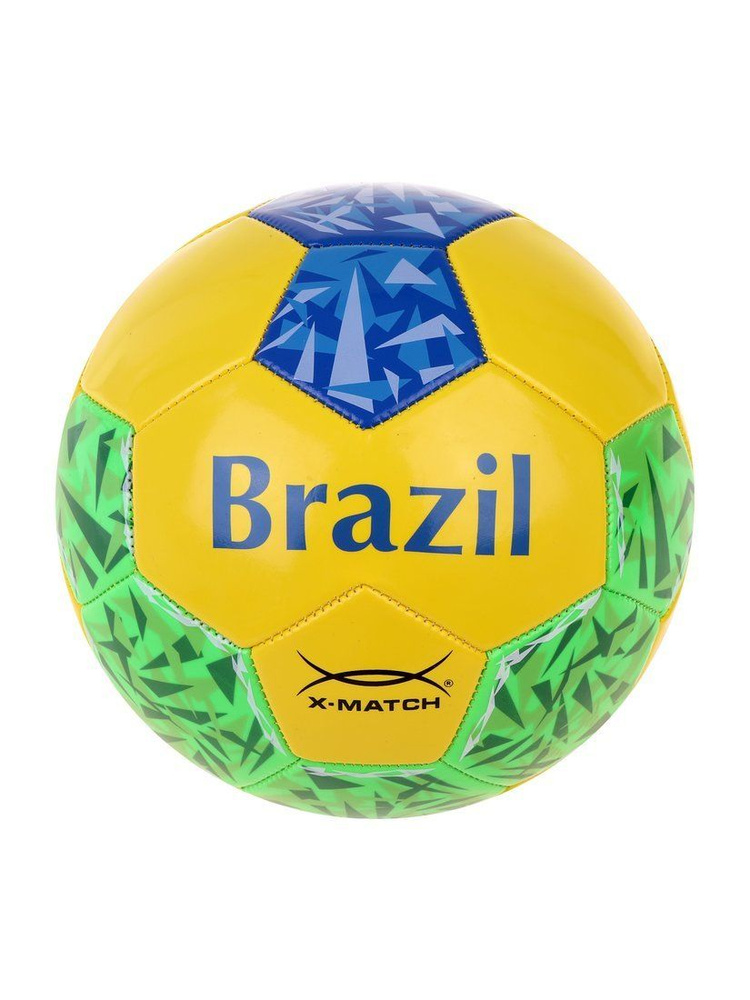 Мяч футбольный X-Match "Бразилия", 1 слой PVC 1.8 мм., размер оф. №5, 350 гр.  #1