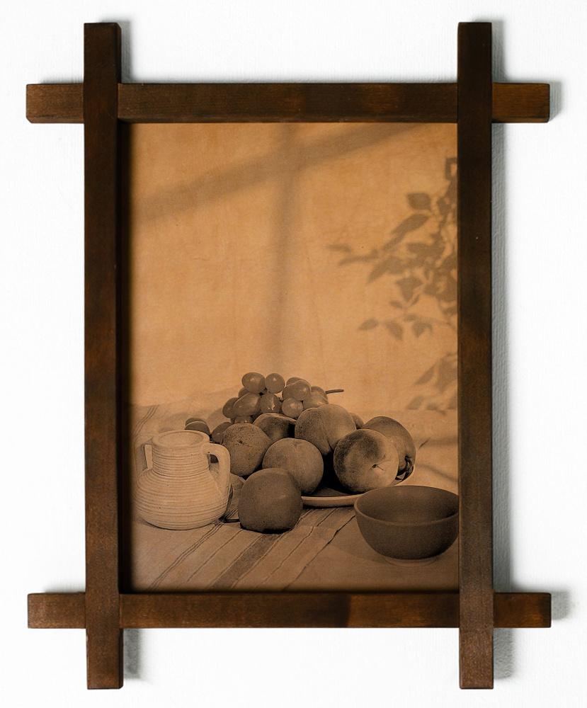 Картина "Летнее украшение стола, натюрморт", гравировка на натуральной коже, интерьерная для украшения #1