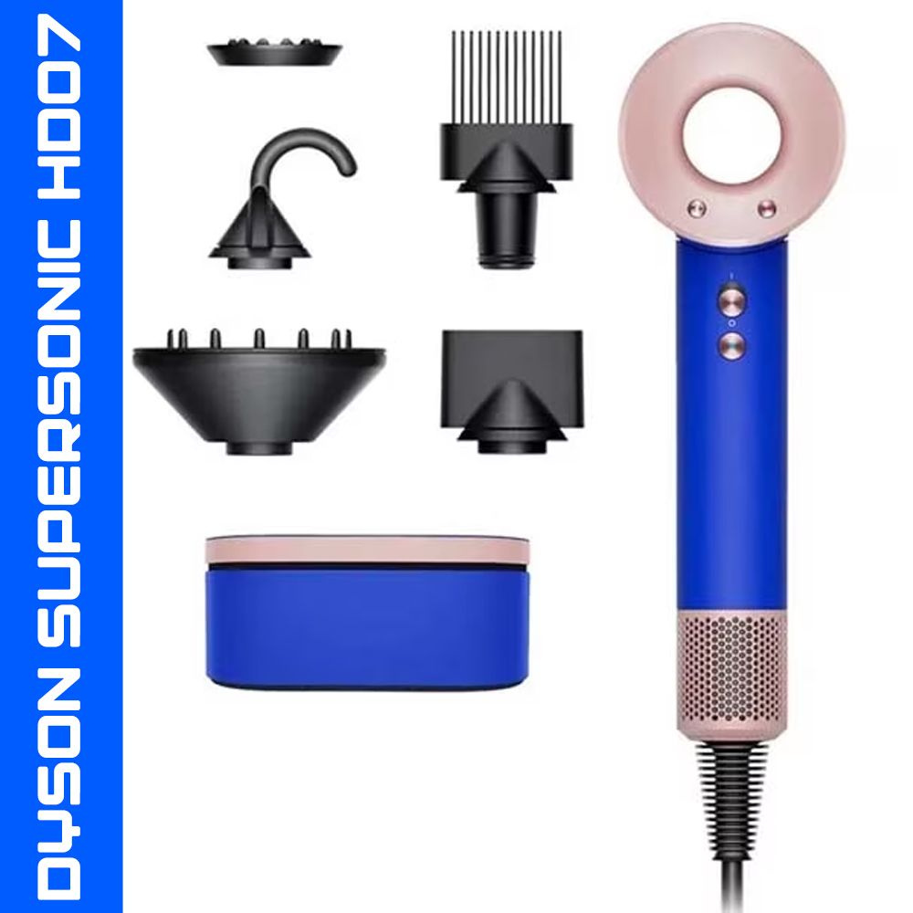 Фен для волос Dyson Supersonic Hair Dryer HD07 Blue/Blush, синий/розовый #1