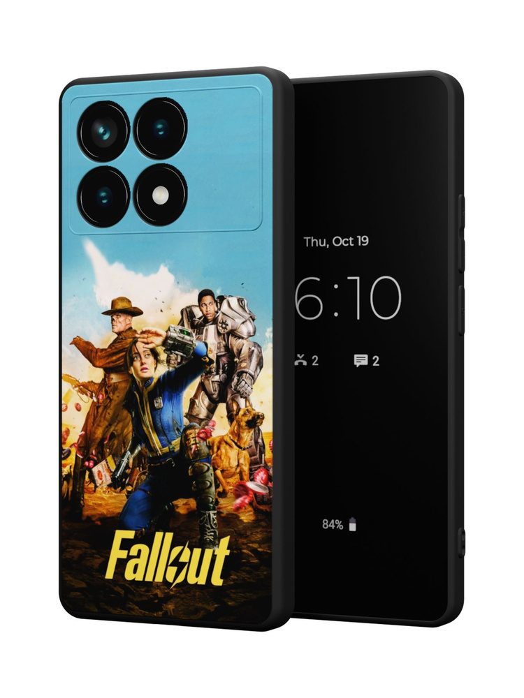 Силиконовый чехол Mcover для Poco X6 Pro (5G) (Поко Икс 6 Про 5Джи), Fallout, Главные Герои  #1