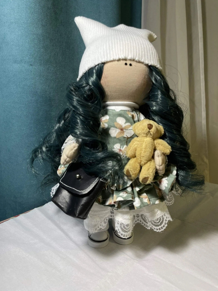 Интерьерная кукла Оливия ручной работы, текстильная кукла 26 см  #1