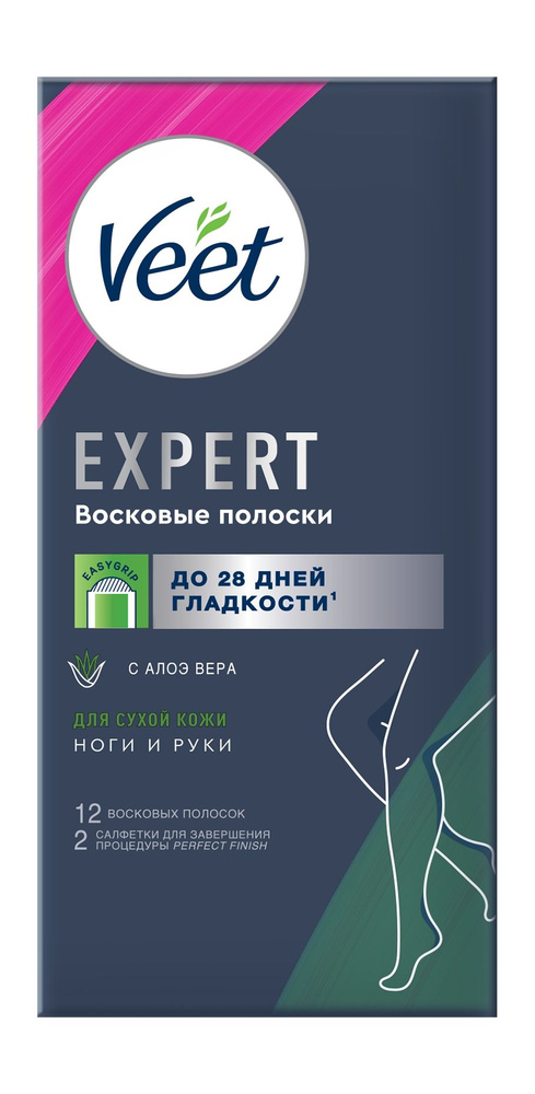 VEET Восковые полоски Expert для сухой кожи, 12 шт. #1