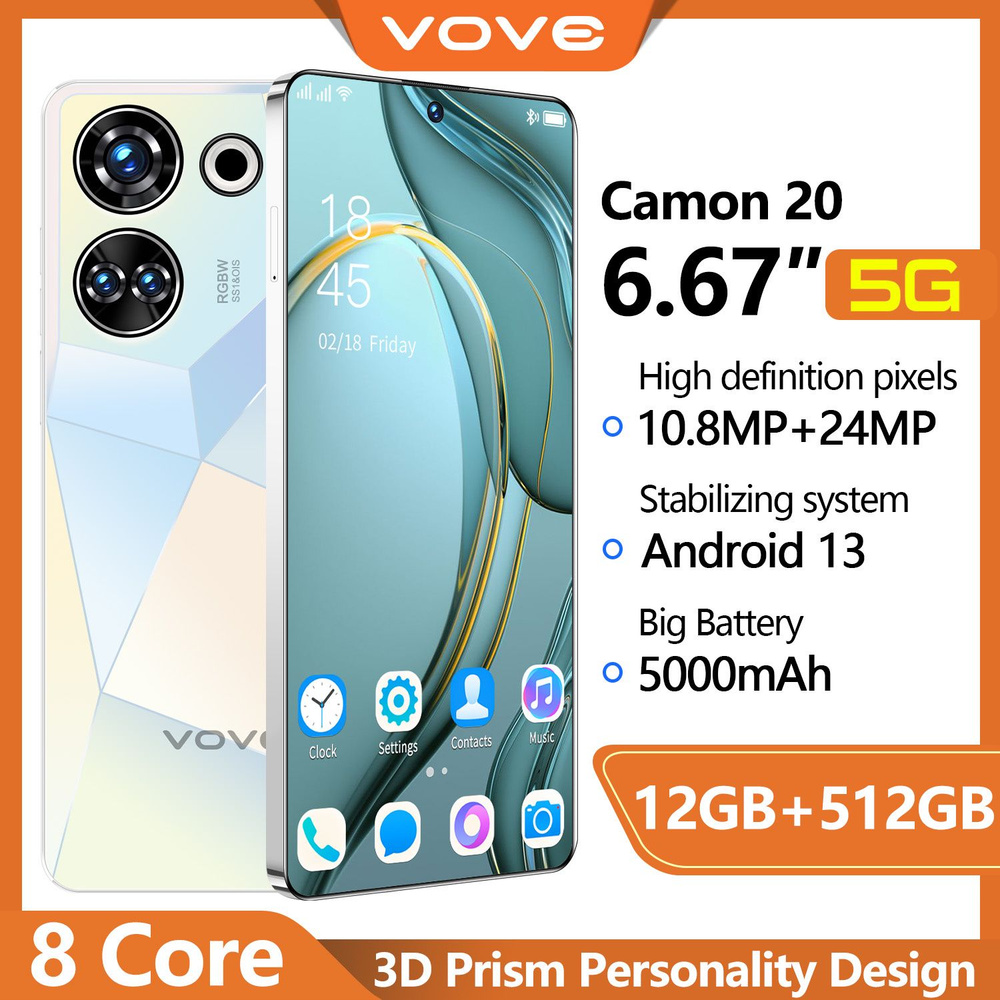 vove Смартфон Camon 20&1 CN 8/256 ГБ, белый #1