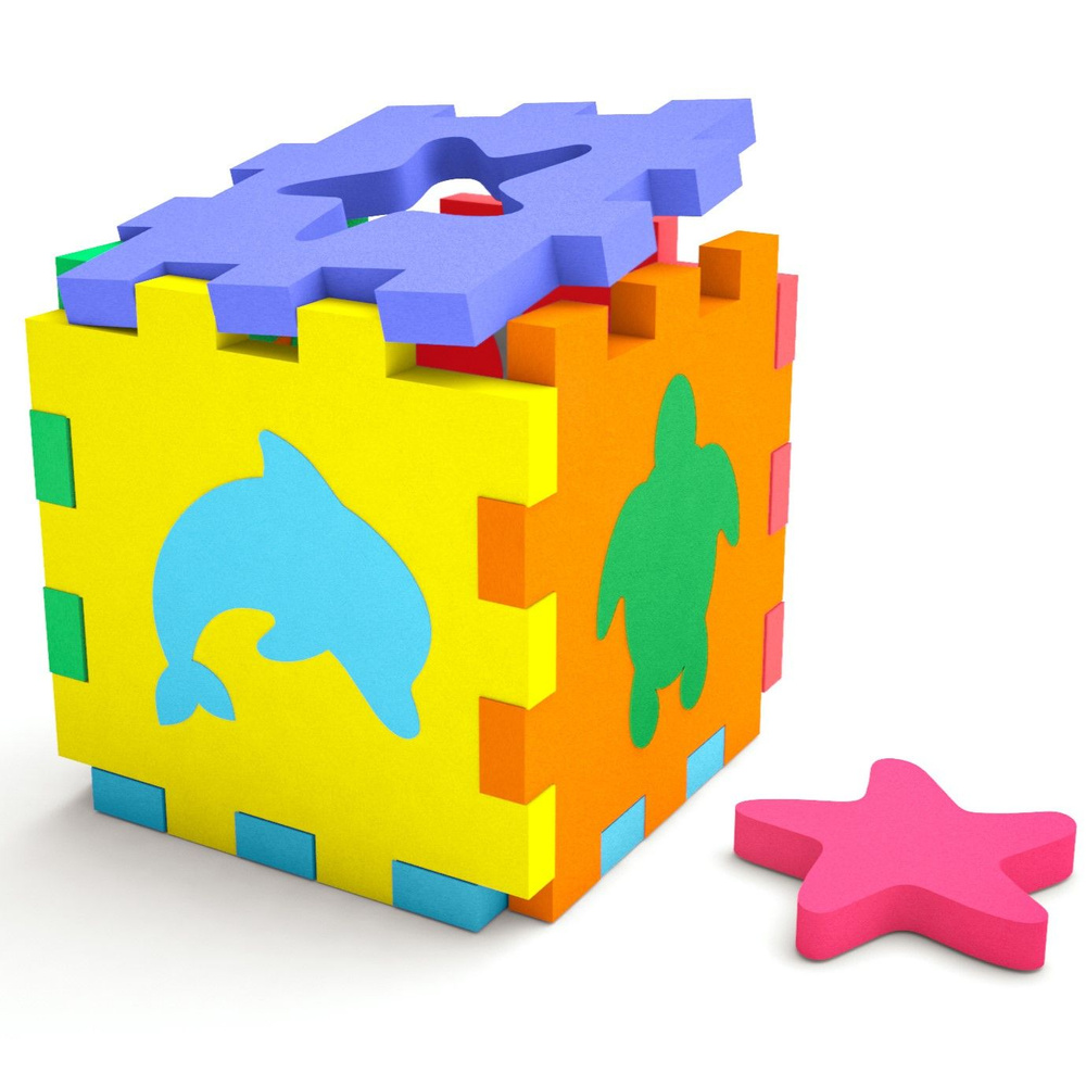 Развивающая игра Кубик-сортер Подводный мир, 14-002, El'BascoToys  #1