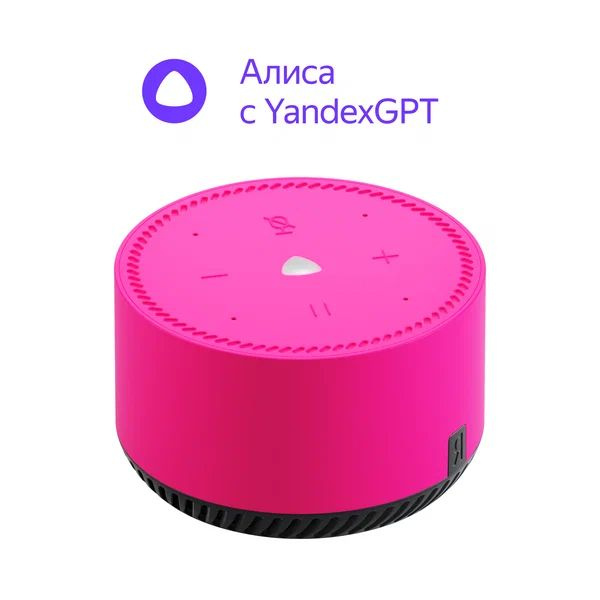 Умная колонка Яндекс Станция Лайт с Алисой, YNDX-00025N фламинго (розовый)  #1