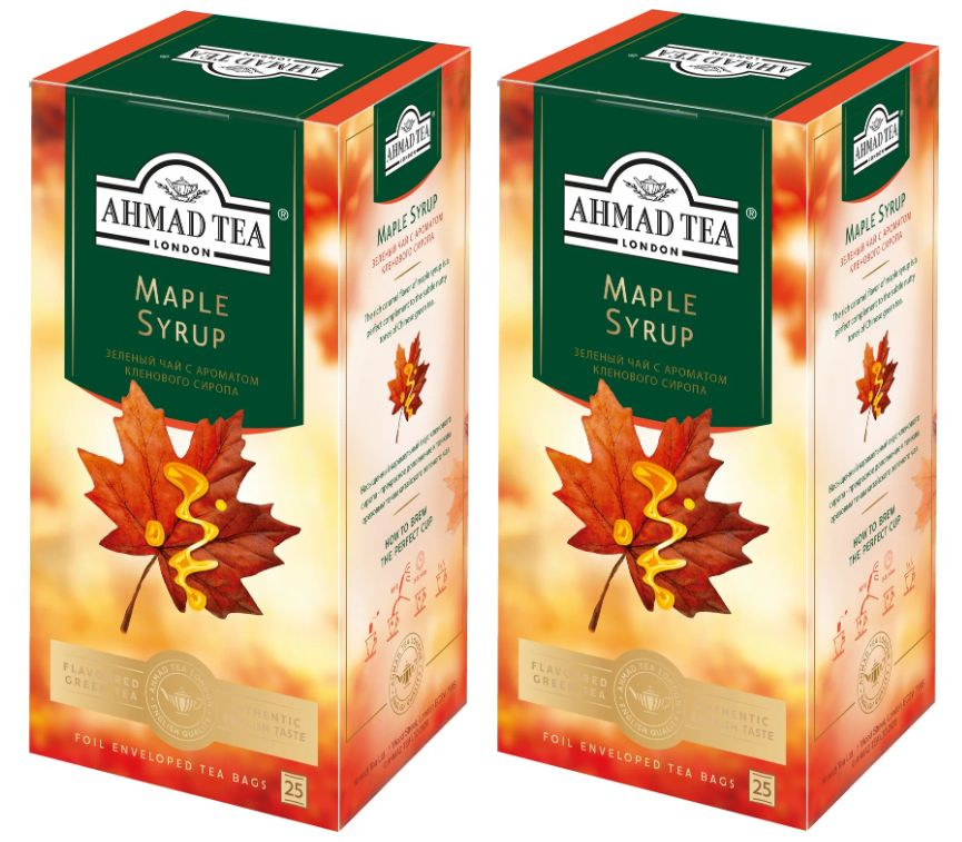 Чай зеленый Ahmad Tea Maple Syrup (Кленовый сироп) 25 пак - 2 штуки #1