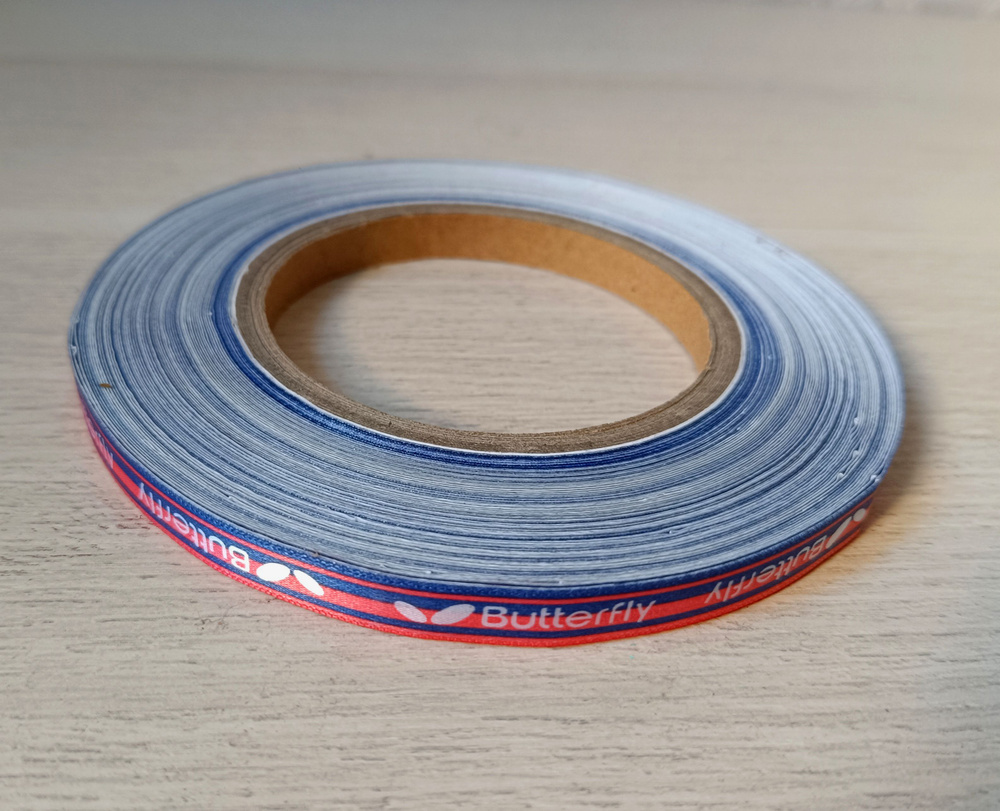 Торцевая лента Butterfly для ракетки настольного тенниса 25 метров / 10 мм (синяя-красная)  #1