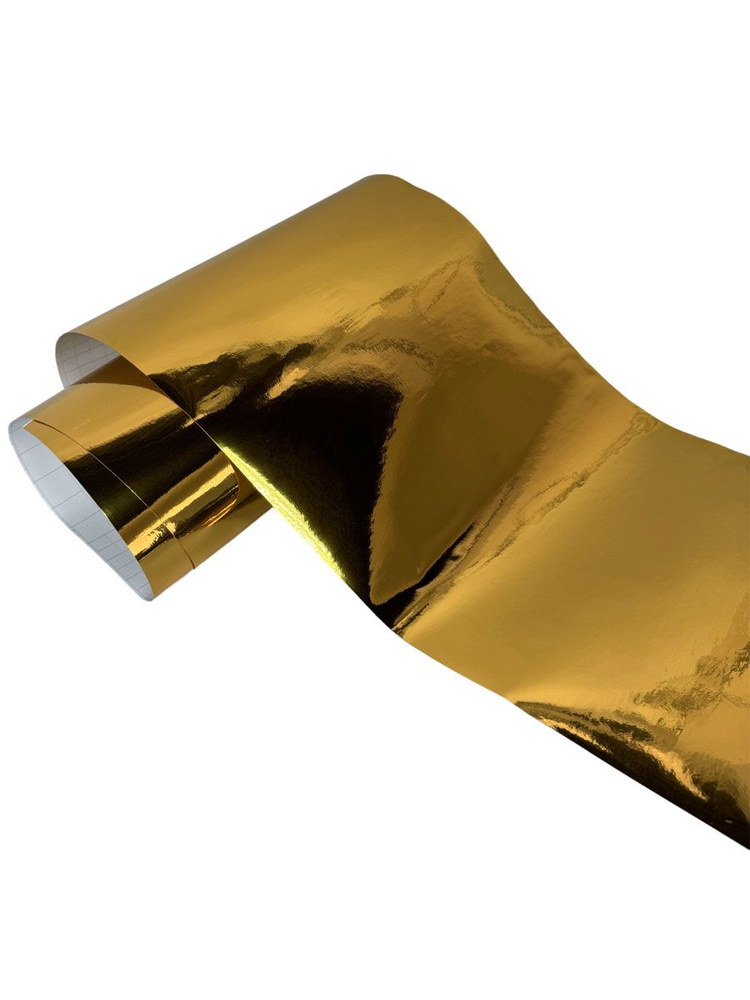 SunGrass / Виниловая самоклеющаяся пленка глянцевая золотистая для авто и мебели - 152х100 см  #1