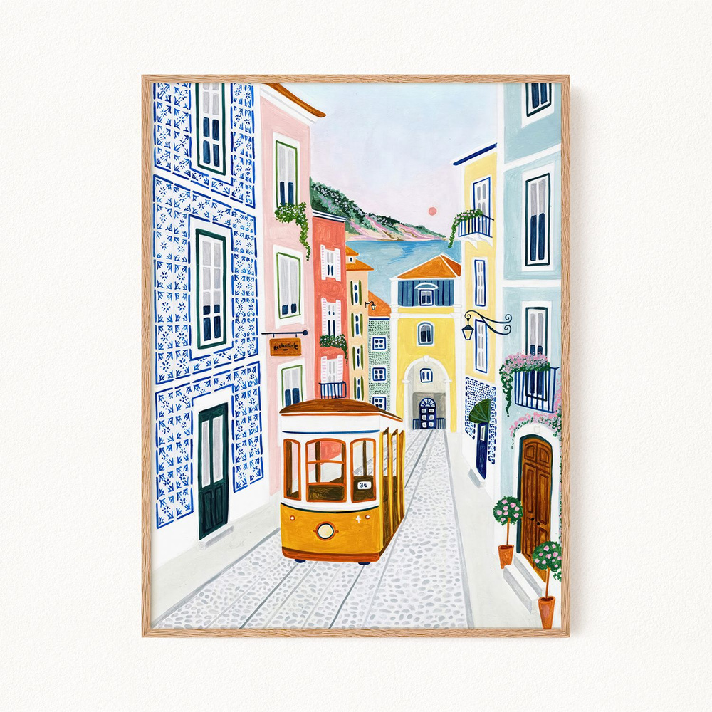 Постер "Lisbon, Portugal / Лиссабон, Португалия", 60х90 см #1