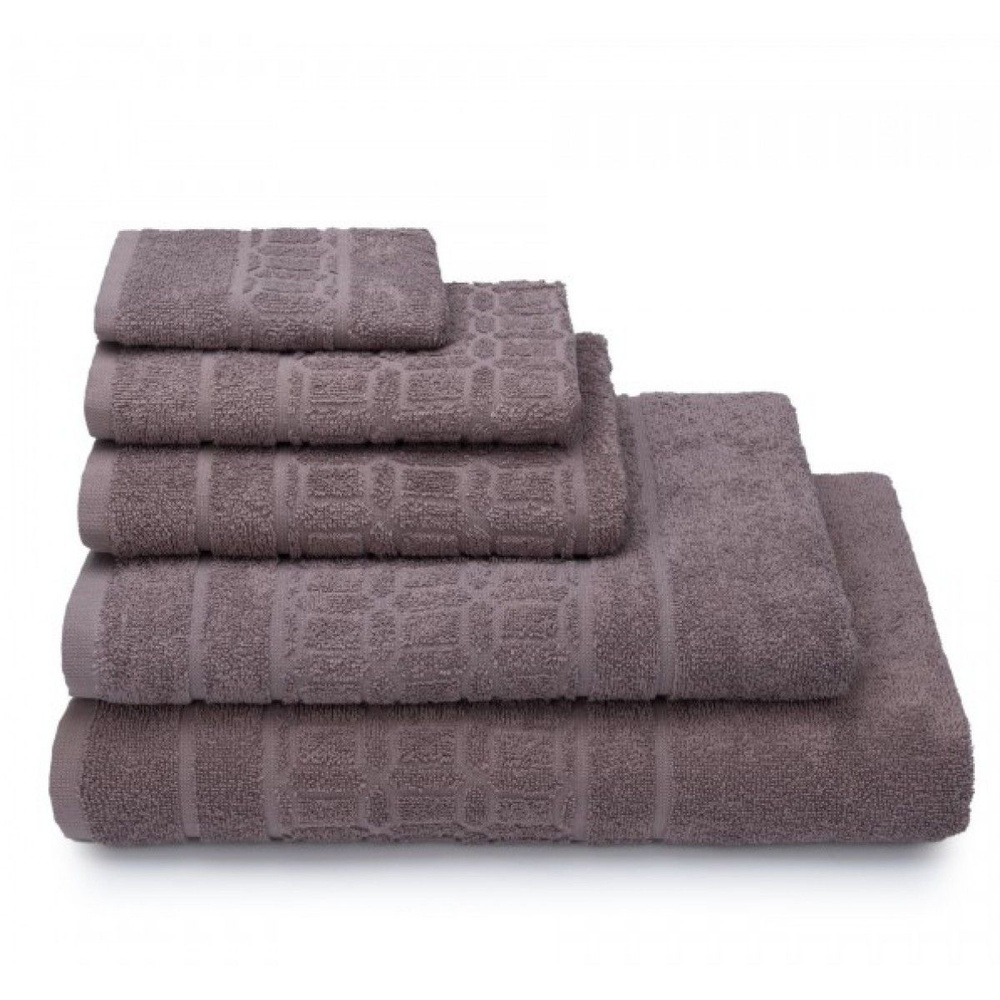 DM Полотенце для ванной Space, Махровая ткань, 100x150 см, коричневый, 1 шт.  #1