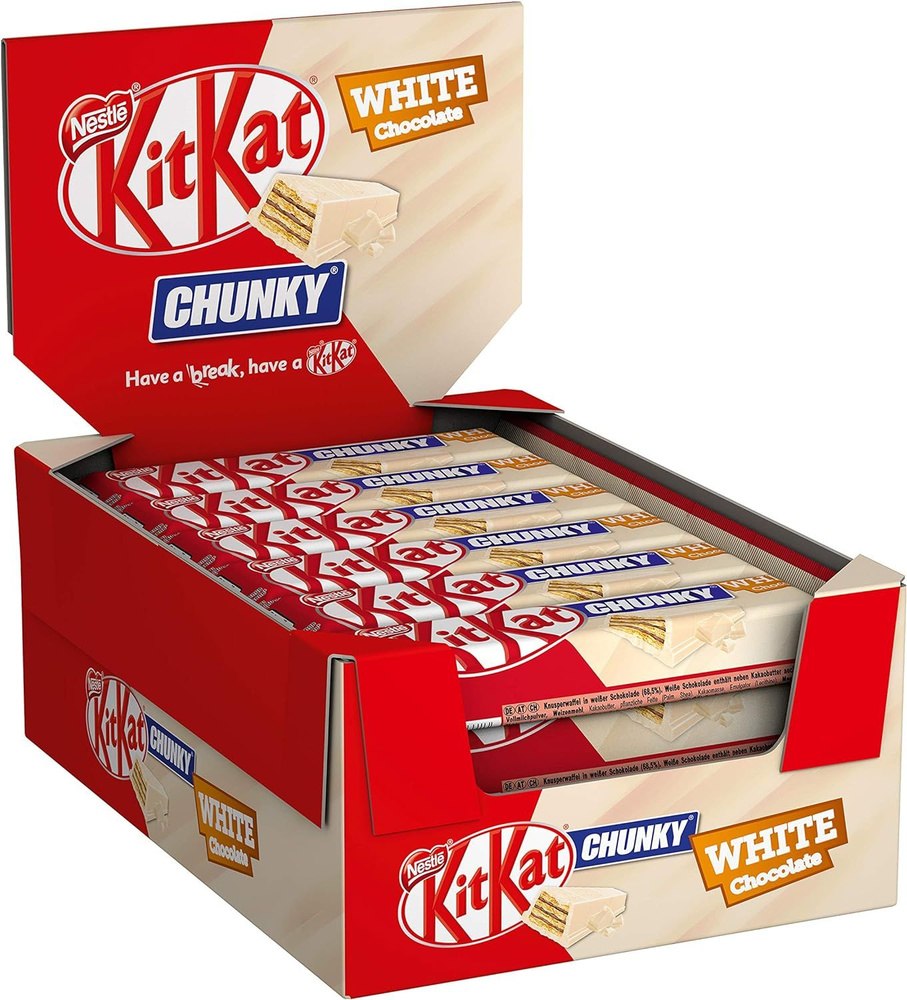 Шоколадный батончик KitKat Chunky White, белый шоколад, 40 гр, 24 шт  #1