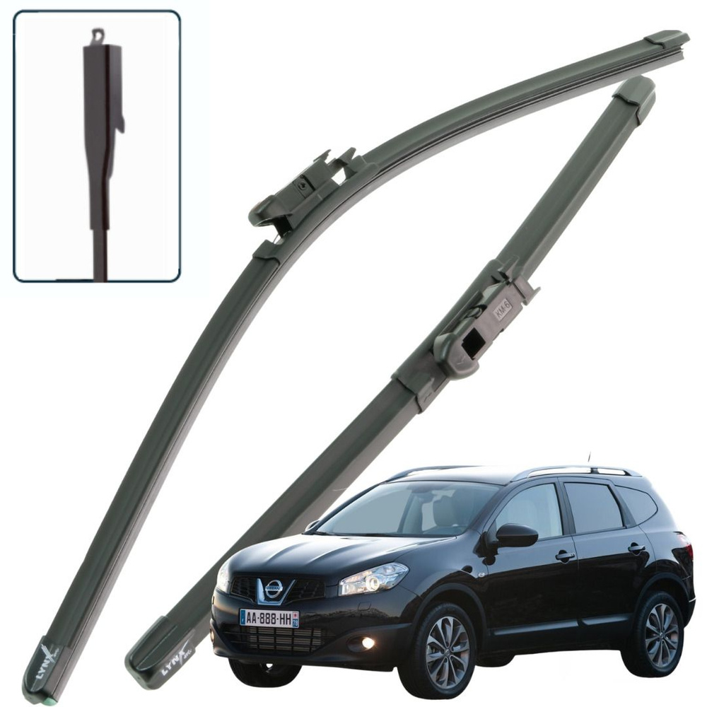 Дворники Nissan Qashqai+2 (1) J10 / Ниссан Кашкай+2 рест.2010 / 2011 / 2012 / 2013 / 2014 Щетки стеклоочистителя #1