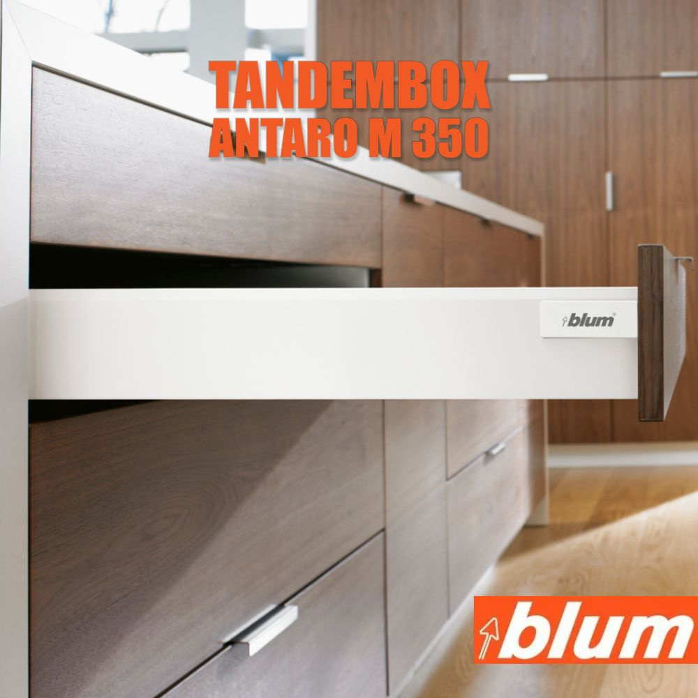 Ящик BLUM TANDEMBOX ANTARO высота M 98,5 мм, длина 350 мм, белый / Комплект фурнитуры с направляющими #1