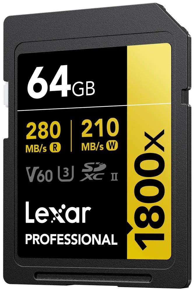 64GB SDXC карта памяти Lexar Professional 1800x (LSD1800064G-BNNNG) #1