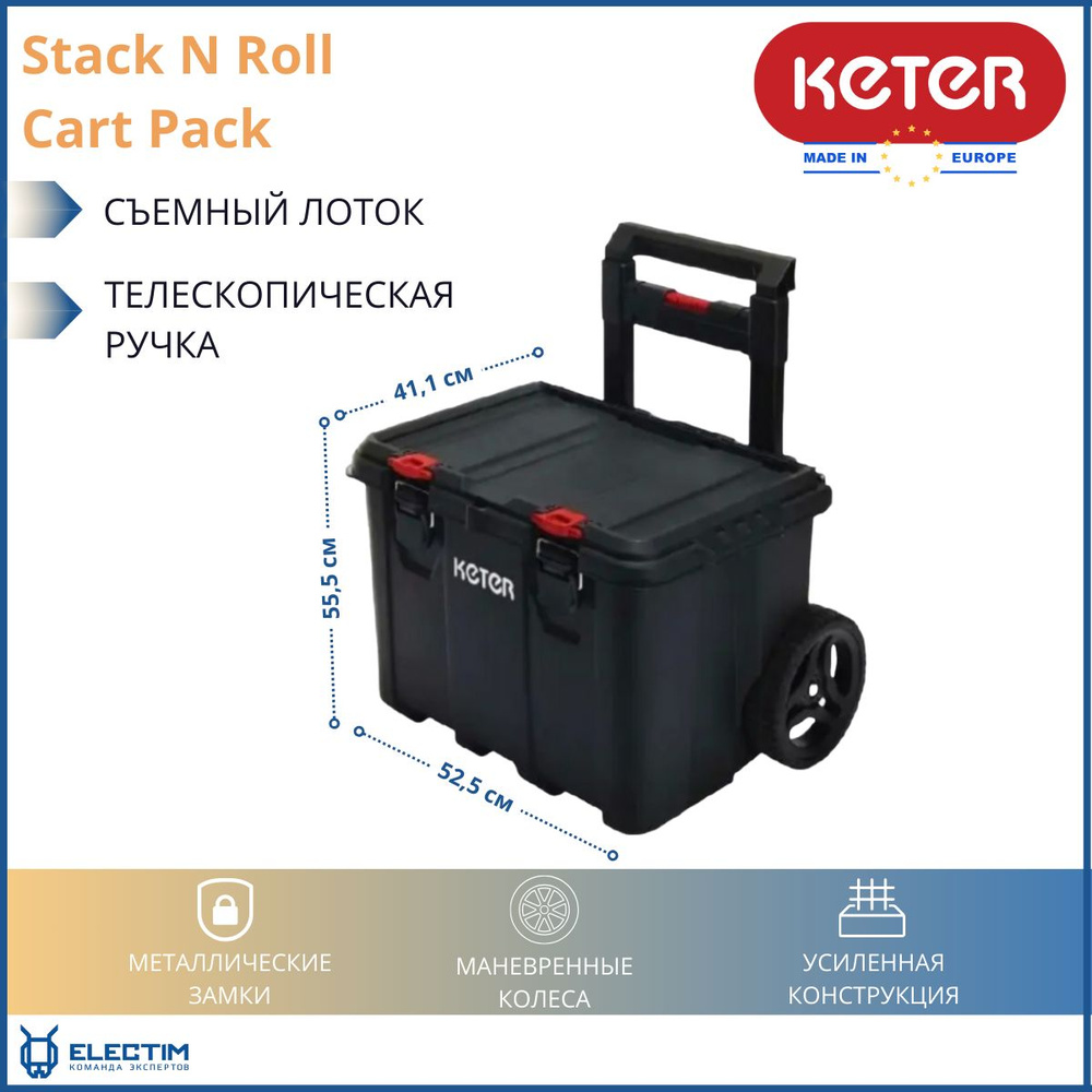 Ящик для инструментов на колесах Тележка Stack N Roll Cart Pack #1