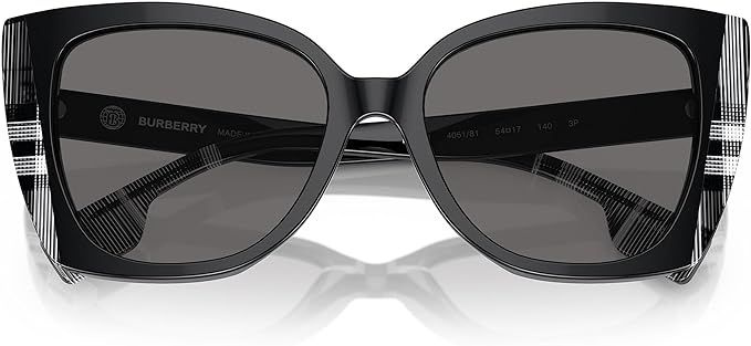 Женские солнцезащитные очки Burberry BE 4393 405181, цвет: черный, цвет линзы: серый, кошачий глаз, Пластик #1