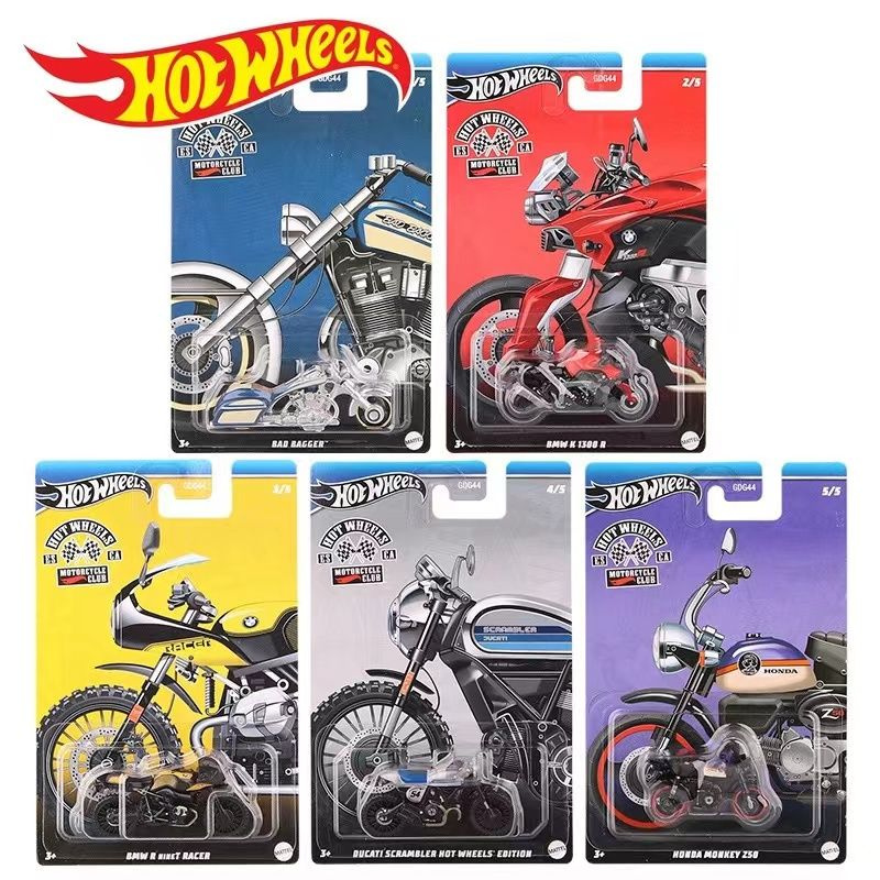 Машинка коллекционная Mattel Hot Wheels GDG44 Motorcycle Club,5 шт. в комплекте  #1