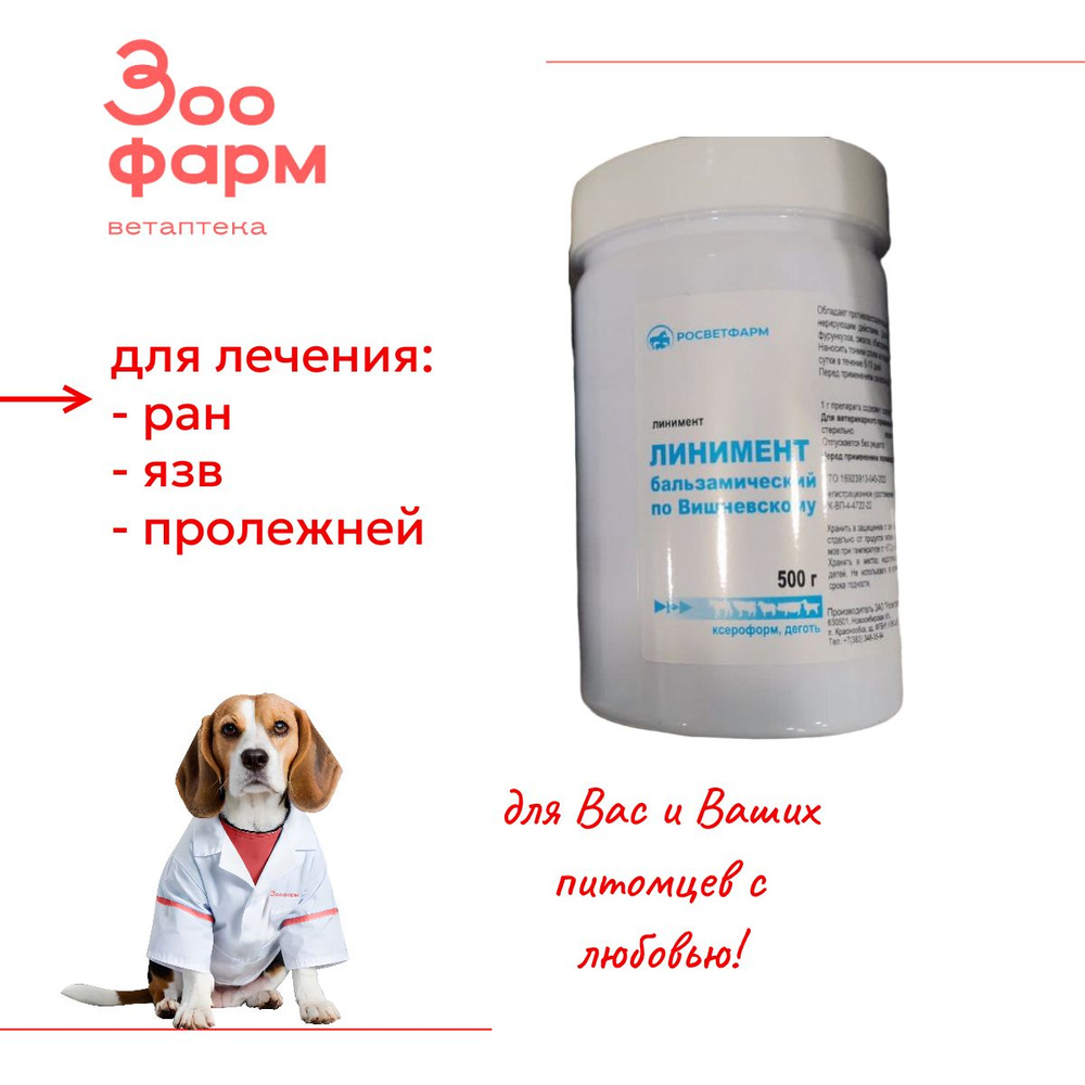 Линимент бальзамический по Вишневскому, 500 г - купить с доставкой по  выгодным ценам в интернет-магазине OZON (1218743167)