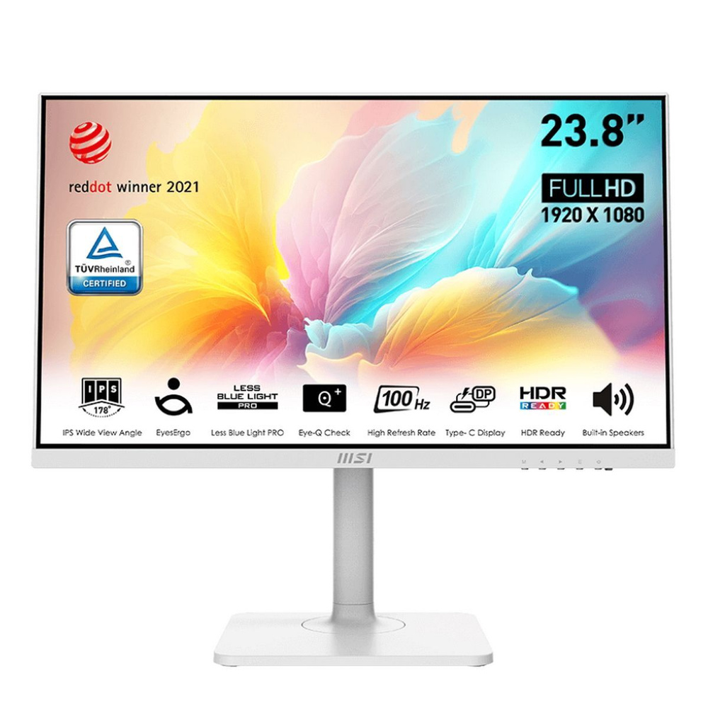 MSI 23.8" Монитор MD2412PW, IPS, 1920x1080, 100 Гц, белый #1